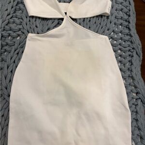 Elegant White Halter Dress